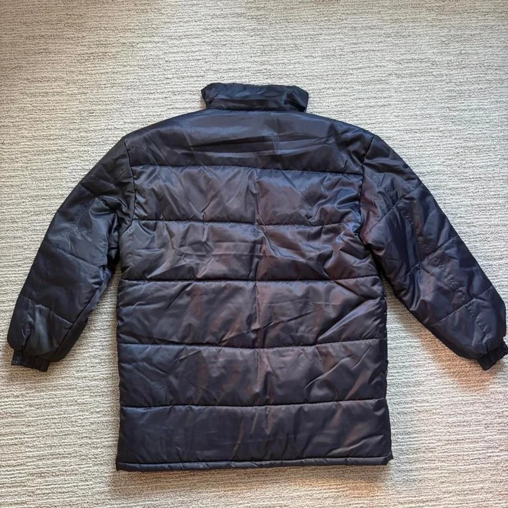 Jon Lauren Puffer Jacket Coat Vintage 90s Y2K Blank Navy‎ Blue Men's XL Nylon